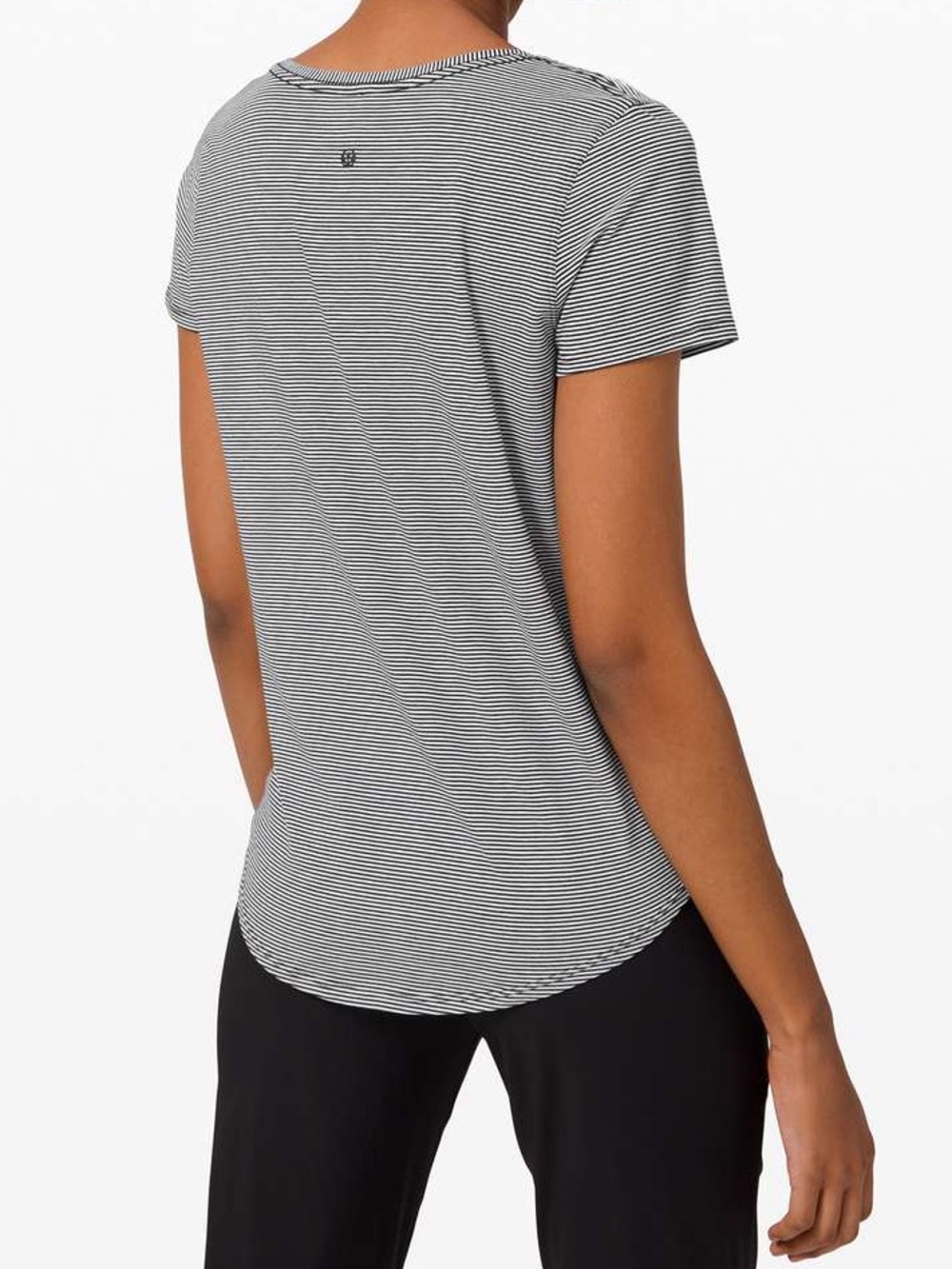 Lululemon Love Tee V Tonka Stripe Black White